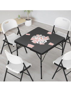 Mesa Plegable Cuadrada VINGLI 86.36 cm Negra para Eventos 2