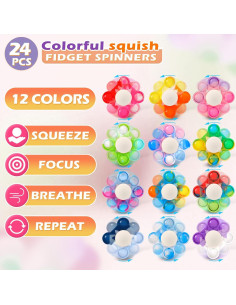 24 Piezas Fidget Spinners ASPULU - Juguetes Sensoriales Antiestrés 2