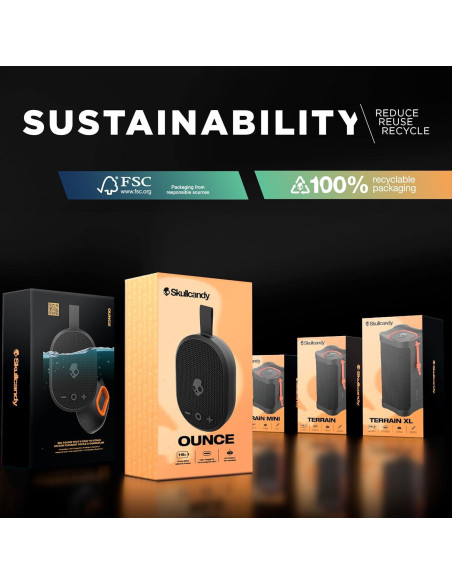 Altavoz Inalámbrico Bluetooth Skullcandy Ounce Negro IPX7