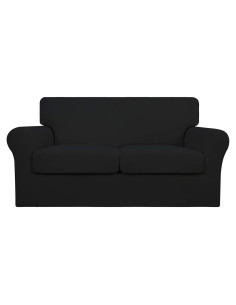 Funda de Sofá Stretch Easy-Going 3 Piezas para Loveseat Negro
