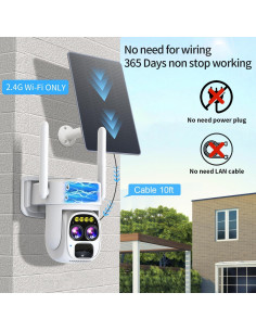 Cámara de Seguridad Inalámbrica LETSCEE HMC1 Solar 2K HD 2