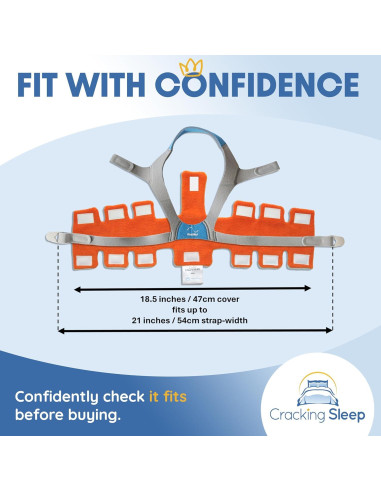 Cubierta CPAP Cracking Sleep Reversible Naranja Azul 18x14cm