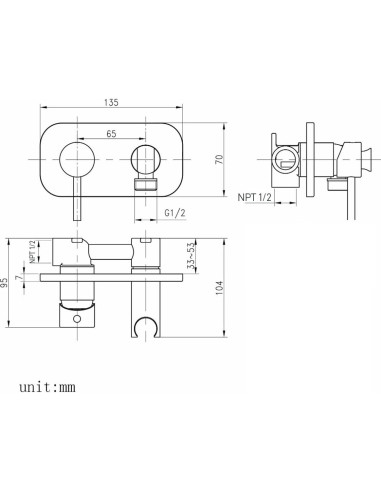 Rociador de Bidet TRUSTMI Oro Cepillado 119.38 cm Doble Función