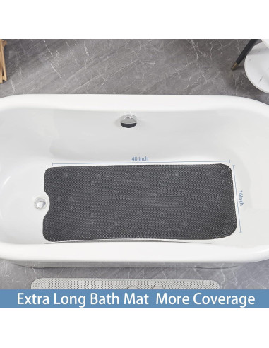 Alfombra de Baño Antideslizante Webos 101.6x40.6cm Negra