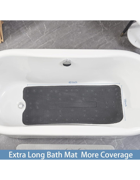 Alfombra de Baño Antideslizante Webos 101.6x40.6cm Negra Alfombra de Baño Antideslizante Webos 101.6x40.6cm Negra