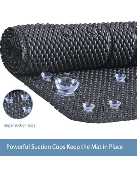 Alfombra de Baño Antideslizante Webos 101.6x40.6cm Negra Alfombra de Baño Antideslizante Webos 101.6x40.6cm Negra