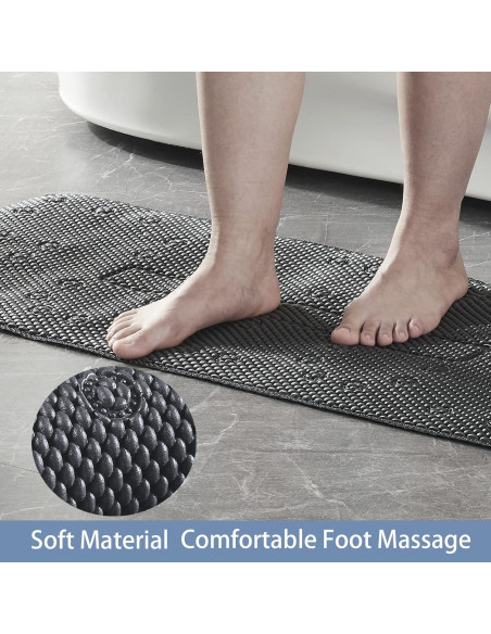 Alfombra de Baño Antideslizante Webos 101.6x40.6cm Negra Alfombra de Baño Antideslizante Webos 101.6x40.6cm Negra