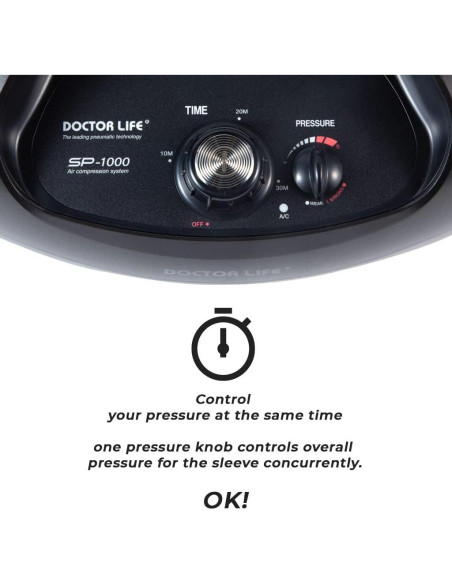 Masajeador de Piernas DOCTOR LIFE SP-1000 L - Compresión Dinámica Masajeador de Piernas DOCTOR LIFE SP-1000 L - Compresión Dinámica