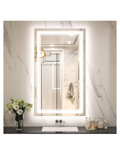Espejo LED de Baño Keonjinn 60x101 cm con Luz Frontal y Trasera