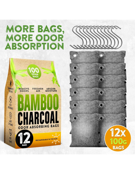 Absorbente de Olores de Carbón Activado BASIC CONCEPTS 6x100g