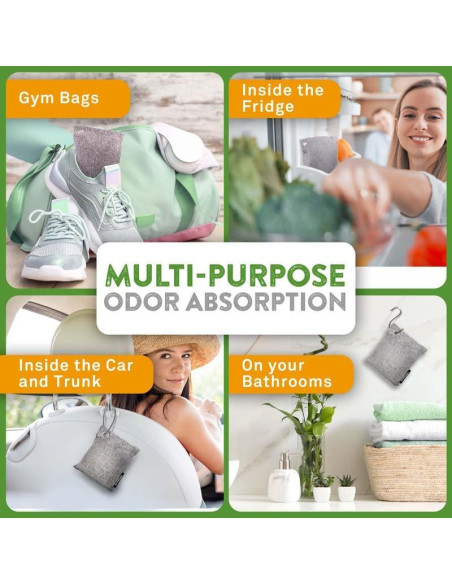 Absorbente de Olores de Carbón Activado BASIC CONCEPTS 6x100g