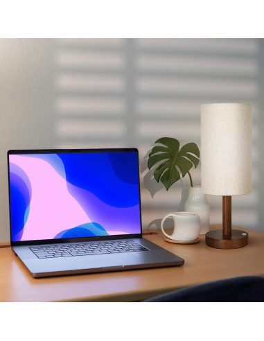 Lámpara de Mesa Inalámbrica LALISU con Base de Madera 43cm