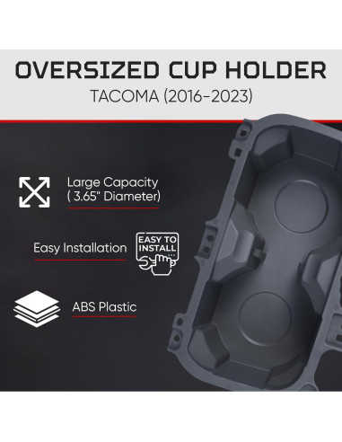 Soporte de Taza AJT Design para Toyota Tacoma 2016-2023