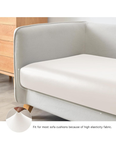 Funda de sofá Yates Home de cuero PU a prueba de agua 2 piezas beige