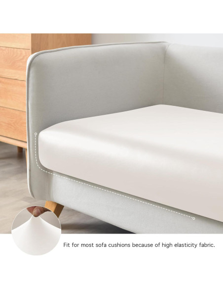 Funda de sofá Yates Home de cuero PU a prueba de agua 2 piezas beige