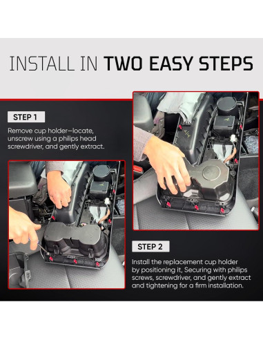 Soporte de Taza AJT Design para Toyota Tacoma 2016-2023