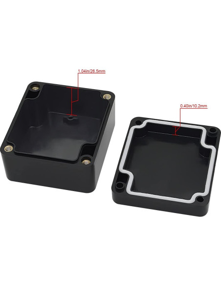 Caja de Proyecto IP65 LeMotech ABS Negra 63x58x35mm Caja de Proyecto IP65 LeMotech ABS Negra 63x58x35mm
