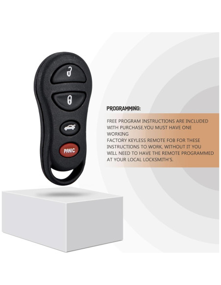 Control Remoto Chrysler 300M 1999-2004 USAKeys 4 Botones