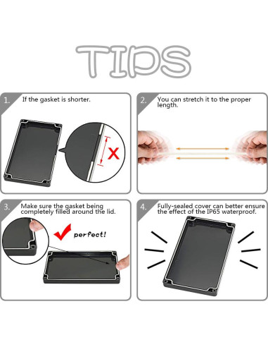 Caja de Proyecto IP65 LeMotech ABS Negra 63x58x35mm