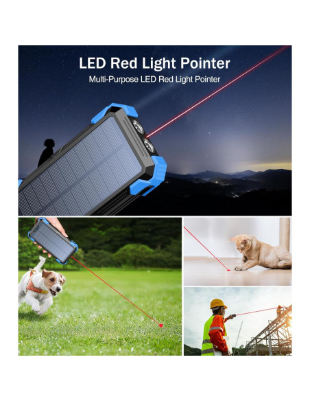 Banco de Energía Solar GOODaaa 42800mAh 5 Salidas 3 Entradas