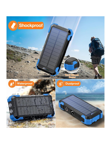 Banco de Energía Solar GOODaaa 42800mAh 5 Salidas 3 Entradas