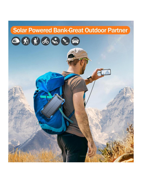 Banco de Energía Solar GOODaaa 42800mAh 5 Salidas 3 Entradas