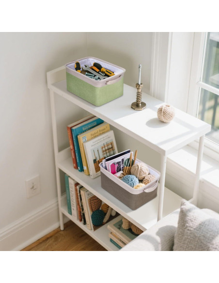 Cesta de Almacenamiento de Tela BALEINE 30.48x20.32cm Negra