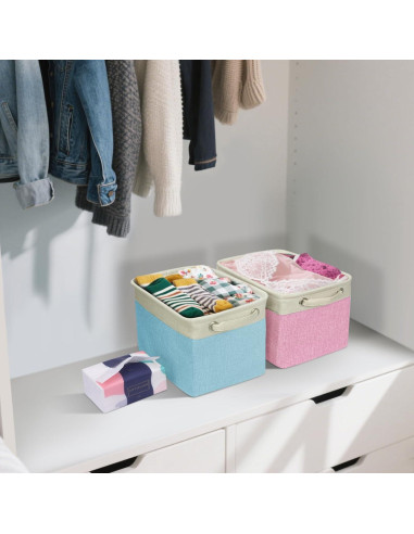 Cesta de Almacenamiento de Tela BALEINE 30.48x20.32cm Negra