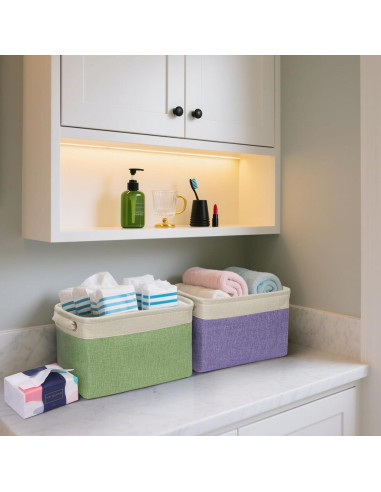 Cesta de Almacenamiento de Tela BALEINE 30.48x20.32cm Negra