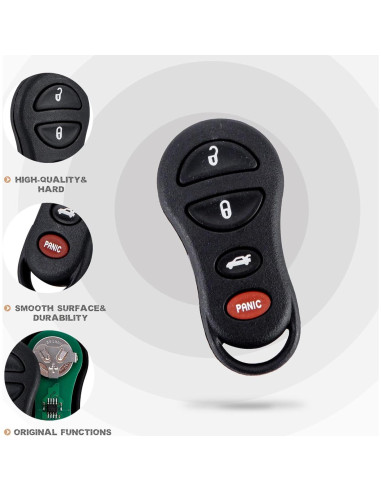 Control Remoto Chrysler 300M 1999-2004 USAKeys 4 Botones