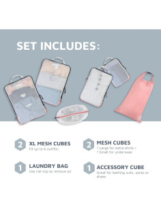 Juego de Cubos de Empaque Grande TRIPPED - Organizador de Viaje 2