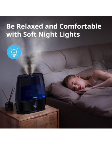 Humidificador Ultrasónico Tasigok 6L Niebla Fría y Caliente