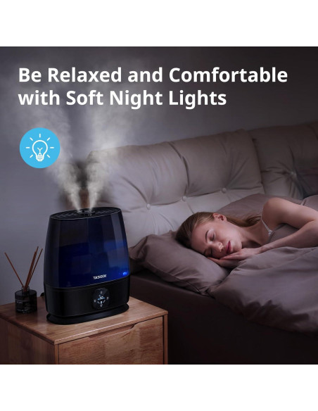 Humidificador Ultrasónico Tasigok 6L Niebla Fría y Caliente