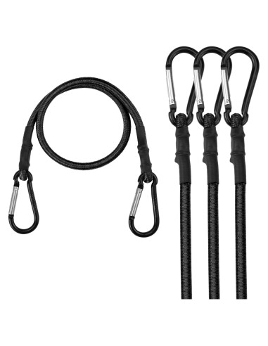 Cordones Elásticos WORKPRO 60 cm con Ganchos - Paquete de 4