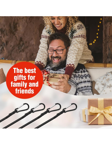 Cordones Elásticos WORKPRO 60 cm con Ganchos - Paquete de 4