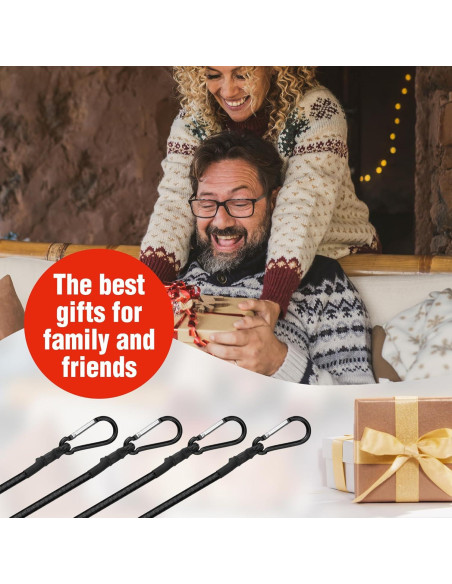 Cordones Elásticos WORKPRO 60 cm con Ganchos - Paquete de 4