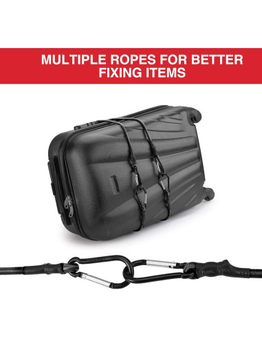 Cordones Elásticos WORKPRO 60 cm con Ganchos - Paquete de 4