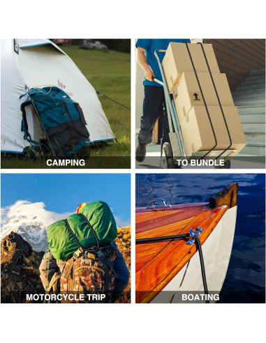 Cordones Elásticos WORKPRO 60 cm con Ganchos - Paquete de 4