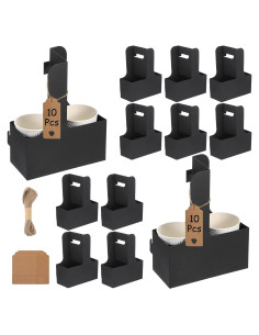 Portavasos desechables de papel kraft Suooydoy 10 Pcs 0.44L