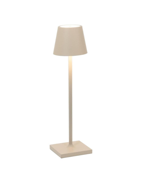 Lámpara de Mesa Recargable Zafferano Poldina Micro Arena 27.5 cm