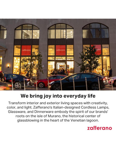 Lámpara de Mesa Recargable Zafferano Poldina Micro Arena 27.5 cm