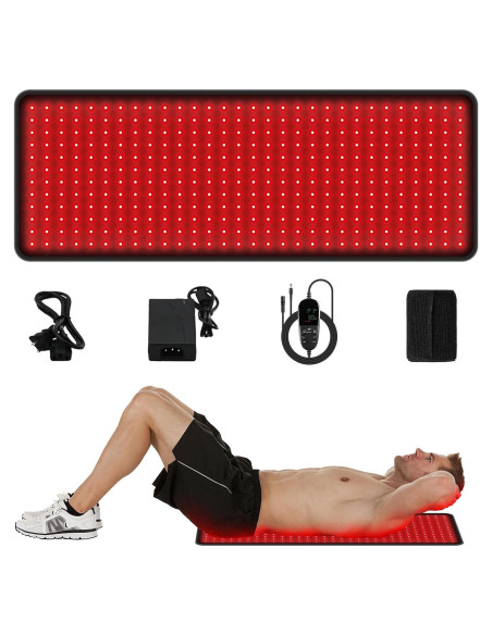 Almohadilla de Terapia de Luz Roja AOCAAUP 80x30cm 360 LEDs