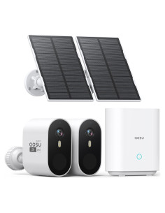 Cámaras de Seguridad Solar AOSU Inalámbricas 2K QHD Kit 2 Unidades