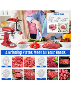 Accesorios de Picadora de Carne Guanqiao Acero Inoxidable 4.54kg 2