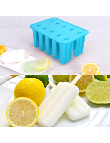 Moldes de Silicona para Paletas Ozera 10 Cavidades + 50 Palitos