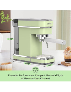 Máquina de Espresso Laekerrt CMEP01 20 Bar Acero Inoxidable Verde 2