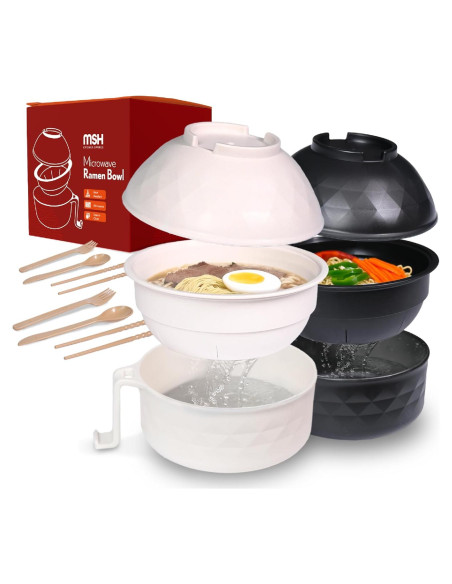Set de Tazones de Ramen Microondas MSH KITCHEN, 12 Piezas