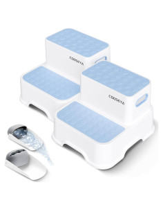 Escalera Doble Antideslizante COOSEYA para Niños Azul