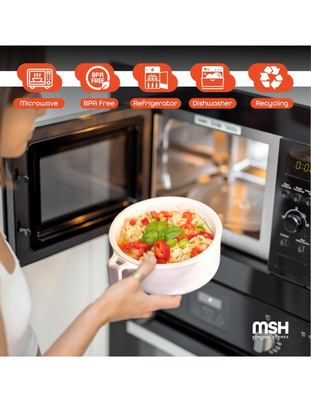 Set de Tazones de Ramen Microondas MSH KITCHEN, 12 Piezas