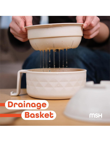 Set de Tazones de Ramen Microondas MSH KITCHEN, 12 Piezas